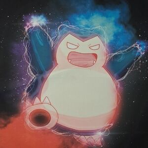 Snorlax Cosmic Art Print